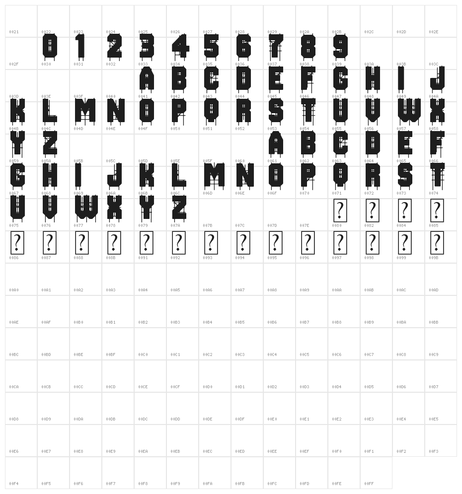 On The Roof Character Map