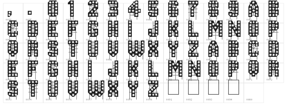 On The Tops Lights Character Map