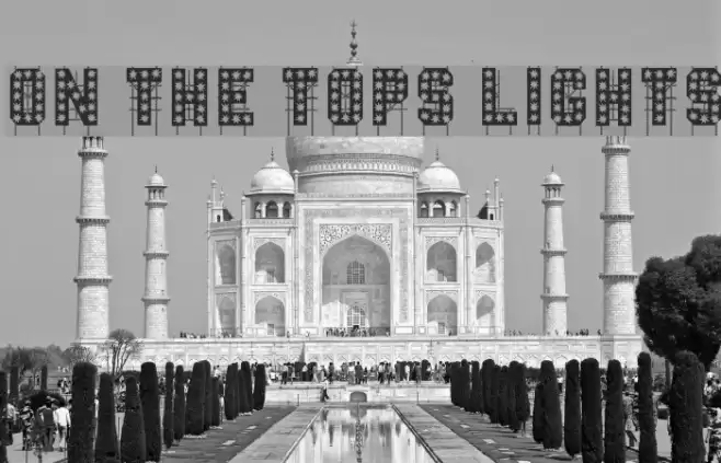 On The Tops Lights Font examples