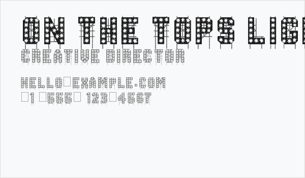 On The Tops Lights Business Card