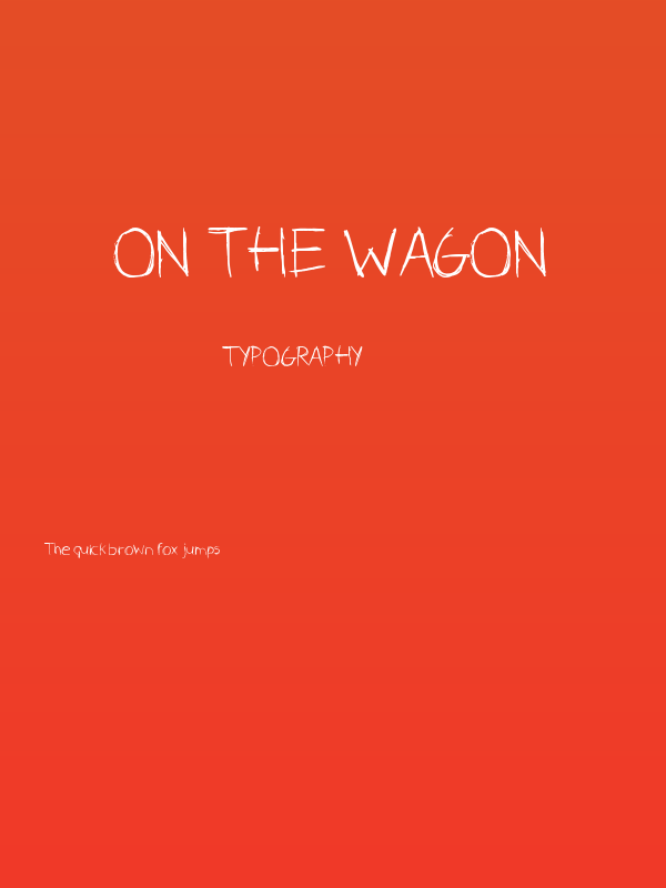 On The Wagon Poster