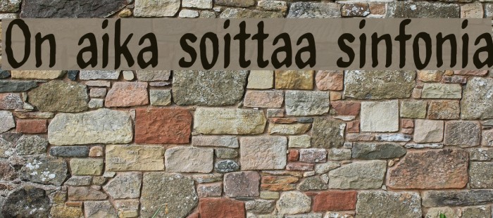 On aika soittaa sinfonia Font examples