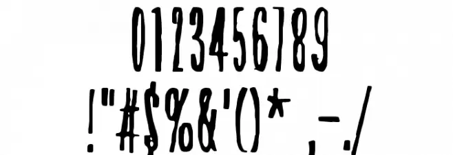 On the horizon Font OTHER CHARS