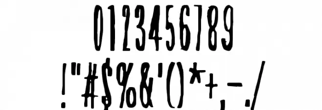 On the horizon Font OTHER CHARS