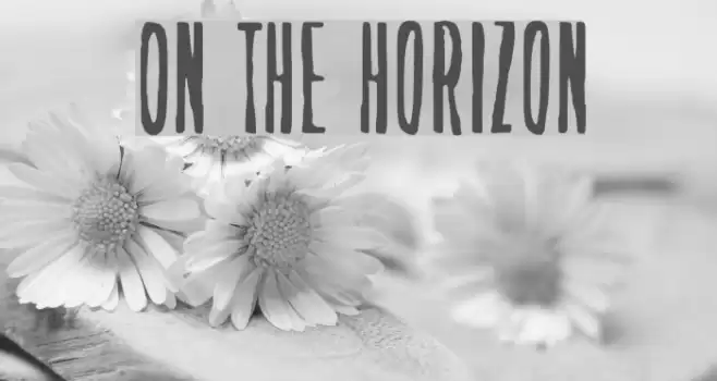 On the horizon Font examples