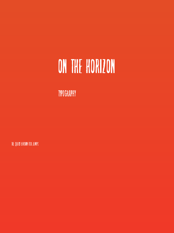 On the horizon Poster