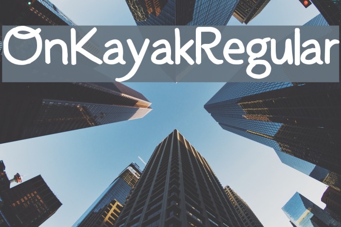 OnKayak-Regular Font examples