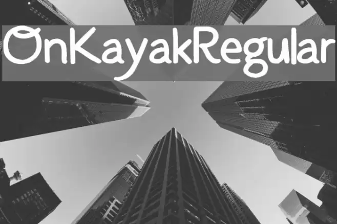 OnKayak-Regular フォント examples