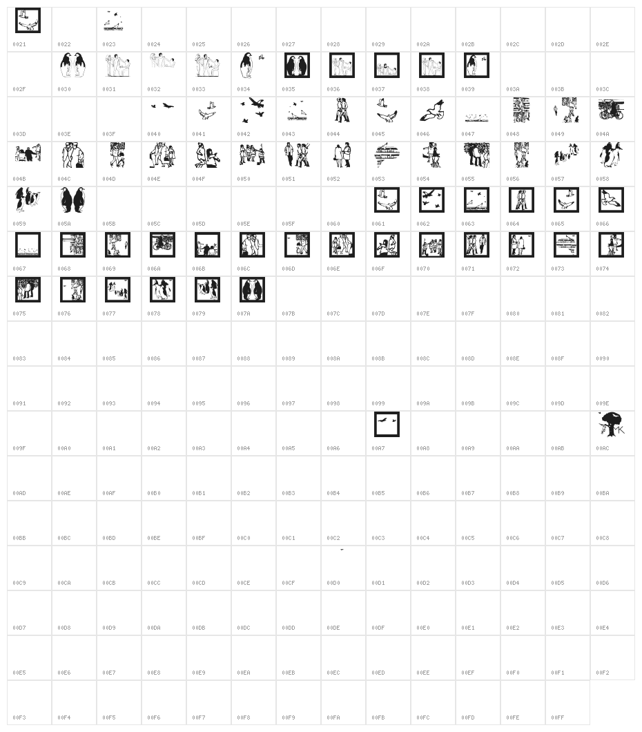 OnStreet Character Map