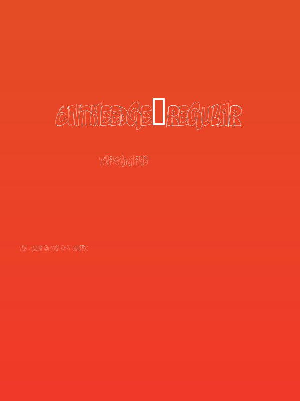 OnTheEdge-Regular Poster