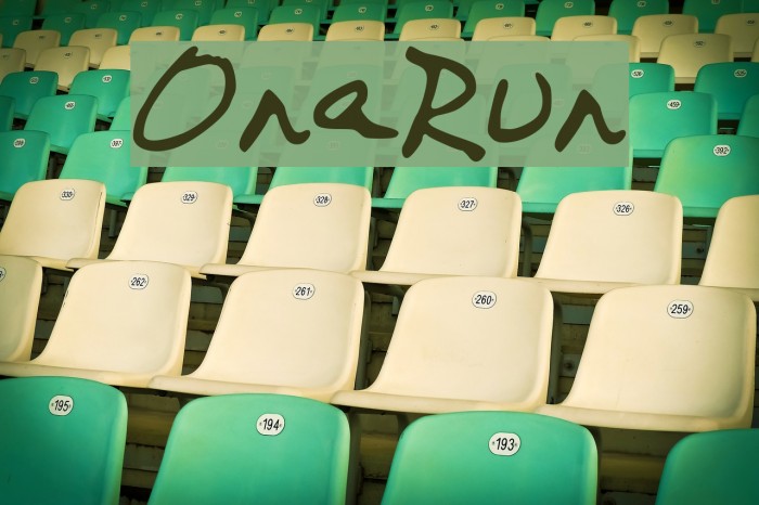 On_a_Run Font examples