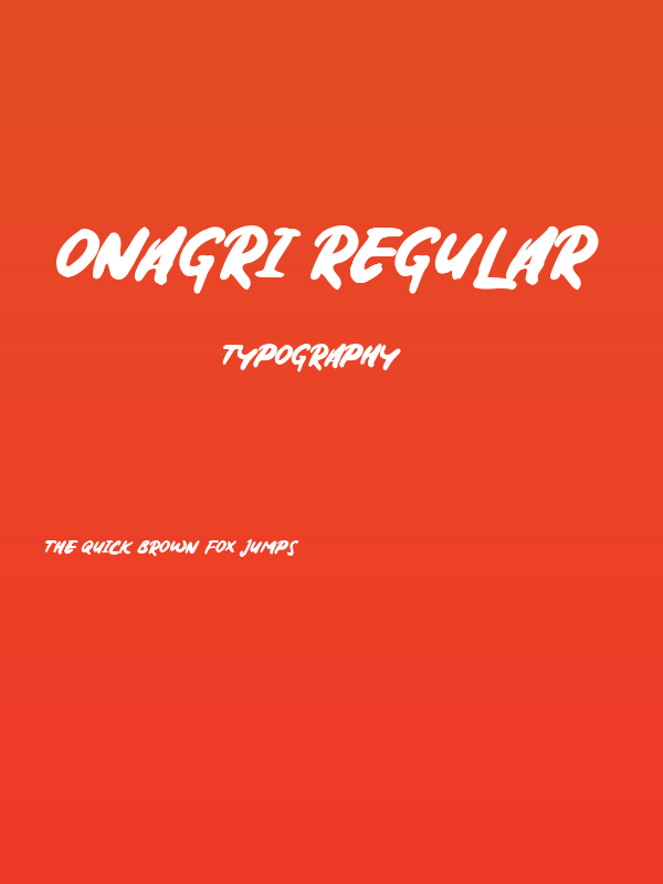 Onagri Regular Poster