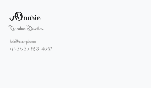 Onarie Business Card
