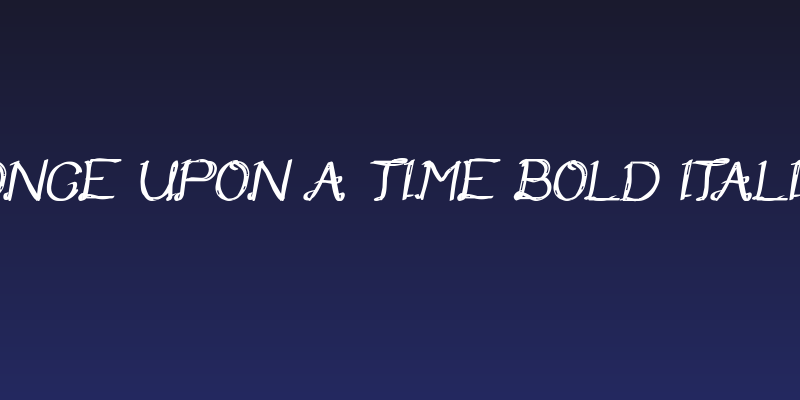 Once Upon a Time Bold Italic Social Header