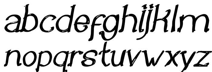 Once Upon a Time Bold Italic Font LOWERCASE