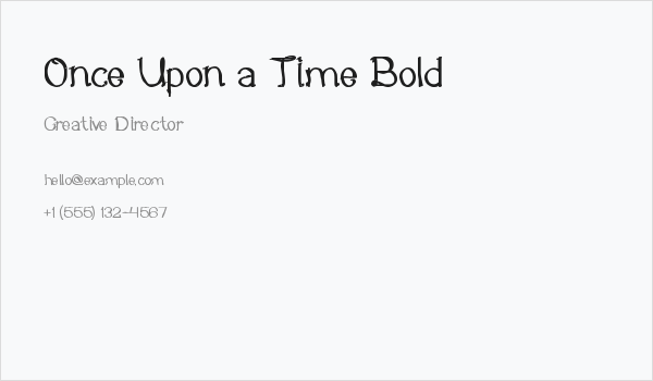 Once Upon a Time Bold Business Card