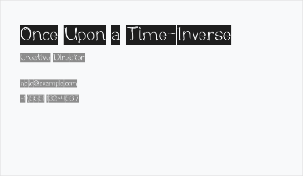 Once Upon a Time-Inverse Business Card