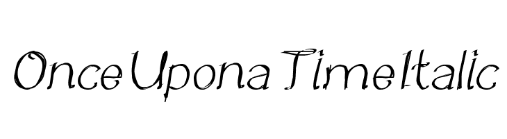 Once Upon a Time Italic  Free Fonts Download
