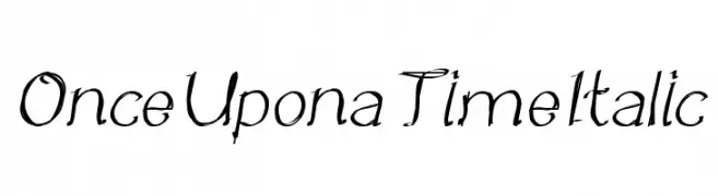 Once Upon a Time Italic  Frei Schriftart Herunterladen