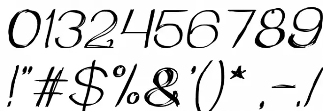 Once Upon a Time Italic Font OTHER CHARS