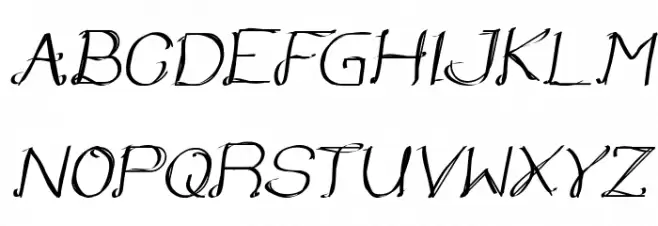 Once Upon a Time Italic फ़ॉन्ट अपरकेस