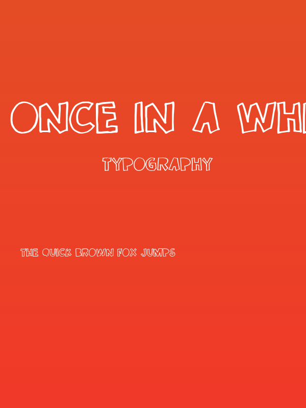 Once in a while Poster