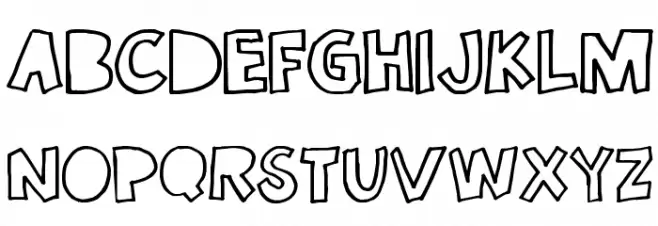 Once in a while 字体 小写