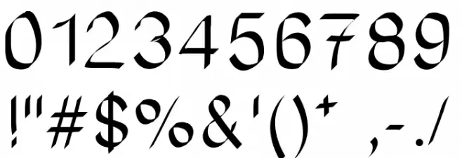 OnceUponATime Font OTHER CHARS