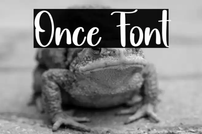 Once Font examples
