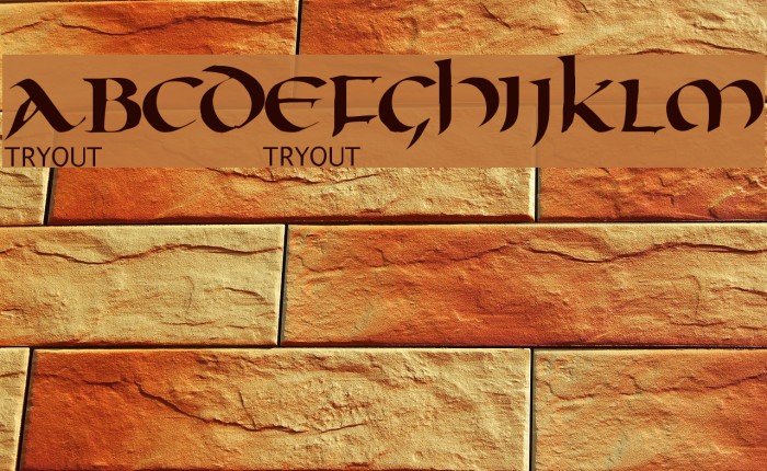 Oncial Tryout Font examples