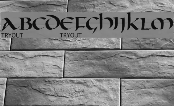 Oncial Tryout फ़ॉन्ट examples