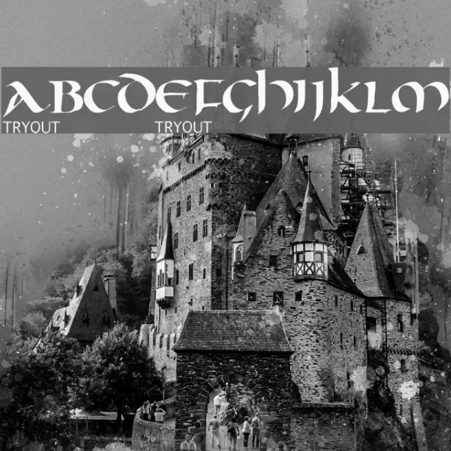 Oncial Tryout फ़ॉन्ट examples