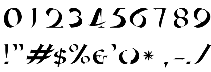 Oncial Font OTHER CHARS