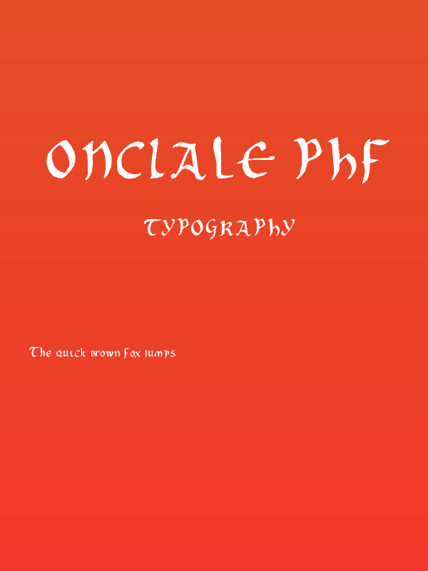 Onciale PhF Poster
