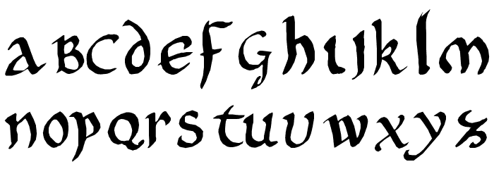 Onciale PhF Font LOWERCASE