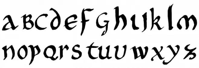 Onciale PhF Font LOWERCASE