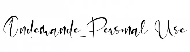 Ondemande_Personal Use  フリーフォントのダウンロード