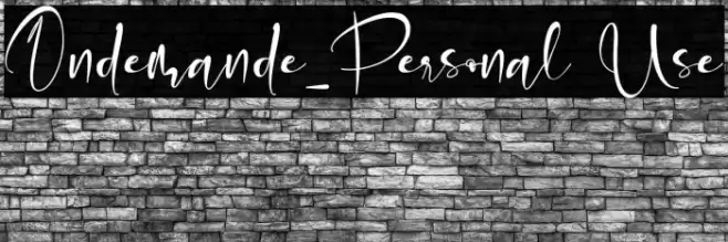 Ondemande_Personal Use Font examples