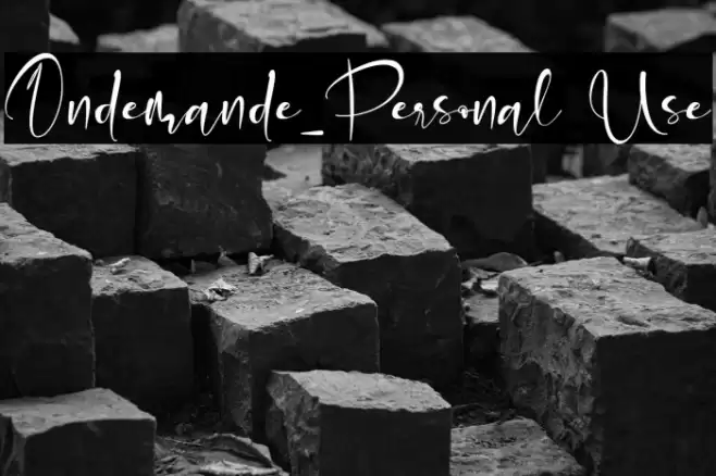 Ondemande_Personal Use Font examples