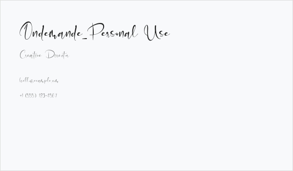 Ondemande_Personal Use Business Card