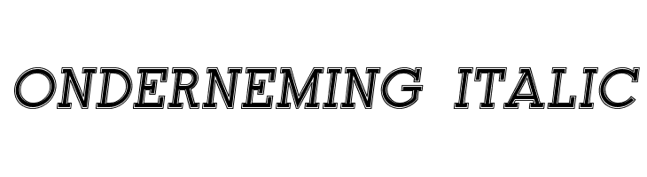 Onderneming Italic Font