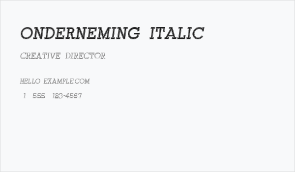 Onderneming Italic Business Card