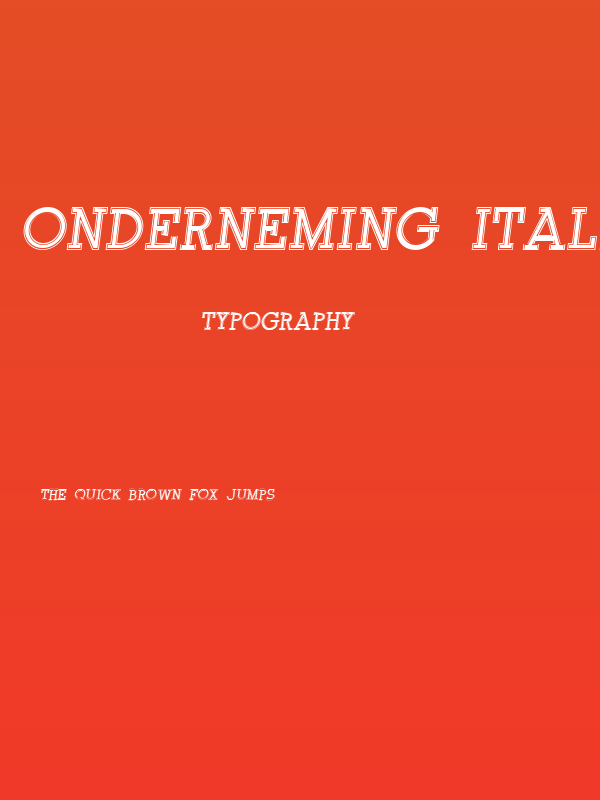 Onderneming Italic Poster