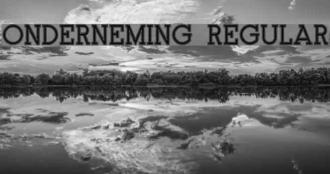 Onderneming Regular Font examples