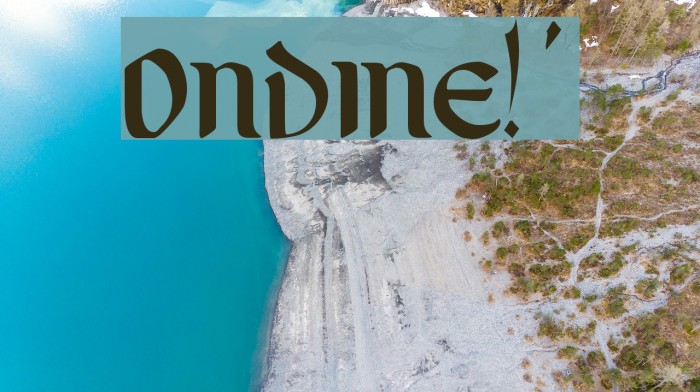 Ondine!` Font examples