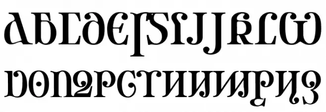 Ondrwaax-Bold Schriftart Groß