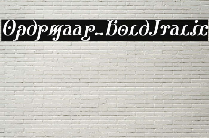 Ondrwaax-BoldItalic Example 1