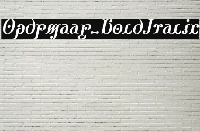 Ondrwaax-BoldItalic Example 1