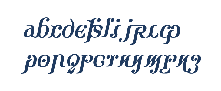 Ondrwaax-BoldItalic Lowercase