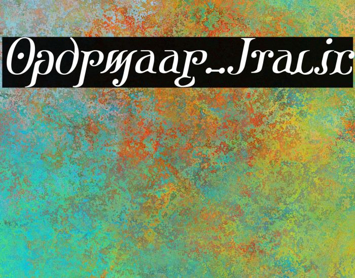 Ondrwaax-Italic Example 1